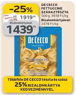 Auchan DE CECCO FETTUCCINE SZÁRAZTÉSZTA ajánlat