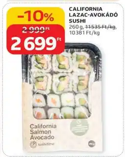 Auchan CALIFORNIA LAZAC-AVOKÁDÓ SUSHI ajánlat