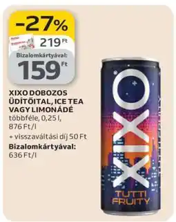 Auchan XIXO DOBOZOS ÜDÍTŐITAL, ICE TEA VAGY LIMONÁDÉ ajánlat