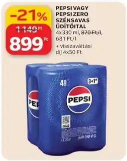 Auchan Pepsi vagy Pepsi Zero szénsavas üdítőital ajánlat