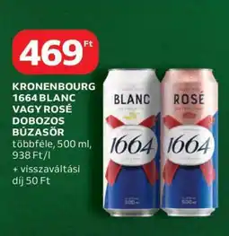 Auchan KRONENBOURG 1664 BLANC VAGY ROSÉ DOBOZOS BÚZASÖR ajánlat