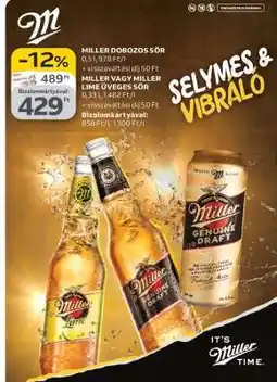 Auchan Miller Dobozos Sör ajánlat