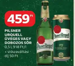 Auchan Pilsner Urquell üveges vagy dobozos sör ajánlat