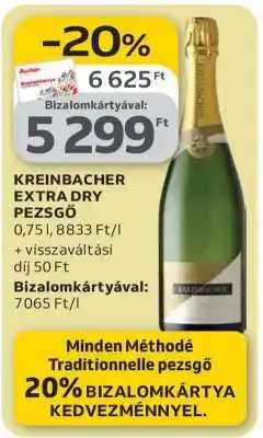 Auchan KREINBACHER Extra Dry Pezsgő ajánlat