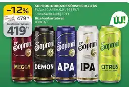 Auchan Soproni Dobozos Sörspecialitás ajánlat