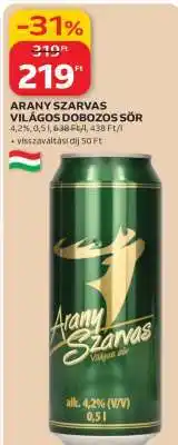 Auchan ARANY SZARVAS VILÁGOS DOBOZOS SÖR ajánlat