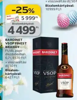 Auchan Bardinet VSOP Finest Brandy ajánlat