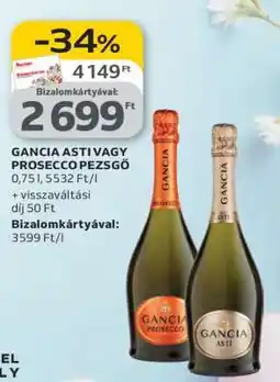 Auchan GANCIA ASTI VAGY PROSECCO PEZSGŐ ajánlat