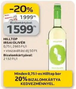 Auchan HILLTOP Irsai Olivér ajánlat