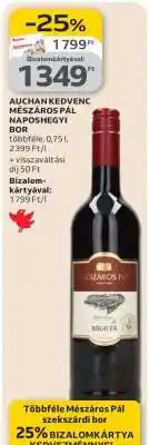 Auchan Auchan Kedvenc Mészáros Pál Naposhegyi Bor ajánlat