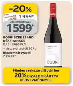 Auchan Bodri Szekszárdi Kékfrankos ajánlat