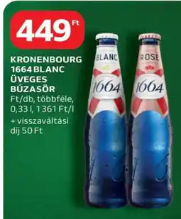 Auchan Kronenbourg 1664 Blanc üveges búzasör ajánlat