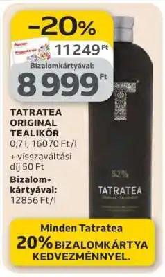 Auchan Tatratea Original tealikőr ajánlat