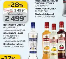 Auchan ROMANOFF Vodka ajánlat