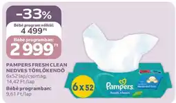 Auchan Pampers Fresh Clean nedves törlőkendő ajánlat
