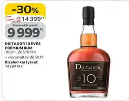 Auchan DICTADOR 10 ÉVES PRÉMIUM RUM ajánlat