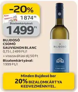 Auchan BUJDOSÓ Csomó Sauvignon Blanc ajánlat