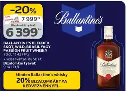 Auchan BALLANTINE'S BLENDED SKÓT, WILD, BRASIL VAGY PASSION FRUIT WHISKY ajánlat