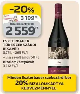 Auchan ESZTERBAUER TÜKE SZEKSZÁRDI BIKAVÉR ajánlat