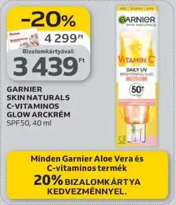 Auchan GARNIER SKIN NATURALS C-VITAMINOS GLOW ARCKRÉM ajánlat