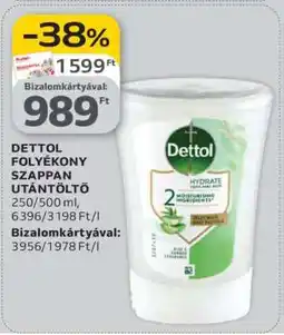 Auchan DETTOL Folyékony szappan utántöltő ajánlat