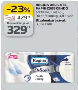Auchan Regina Delicate papír zsebkendő ajánlat