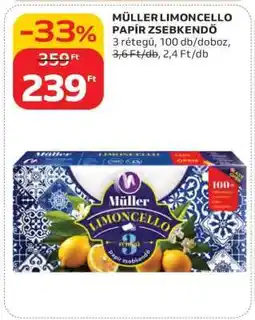 Auchan MÜLLER LIMONCELLO PAPÍR ZSEBKENDŐ ajánlat
