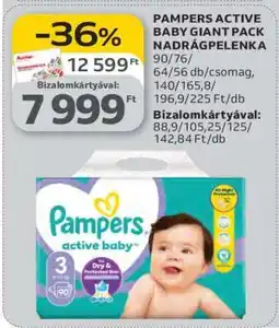 Auchan PAMPERS ACTIVE BABY GIANT PACK NADRÁGPELENKA ajánlat