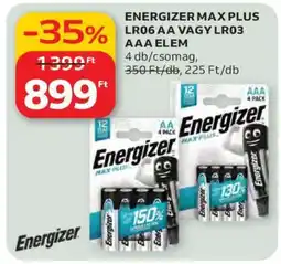 Auchan ENERGIZER MAX PLUS LR06 AA VAGY LR03 AAA ELEM ajánlat