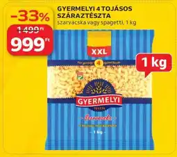 Auchan Gyermelyi 4 tojásos száraztészta ajánlat