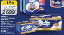 Auchan PREVITAL MOUSSE PRÉMIUM KONZERV MACSKAELEDEL-VÁLOGATÁS ajánlat