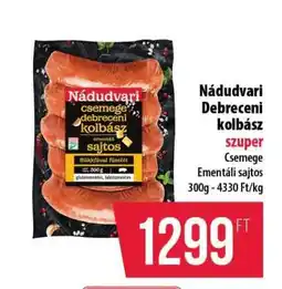 Coop Nádudvari debreceni kolbász ajánlat