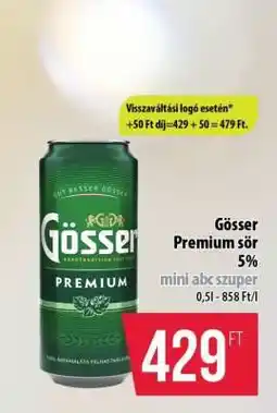 Coop Gösser Premium sör 5% ajánlat