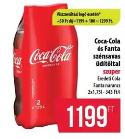 Coop Coca Cola és Fanta szénsavas üdítőital ajánlat