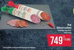 Coop PICK Rákóczi szalámi ajánlat