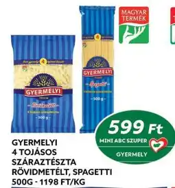 Coop Gyermelyi 4 tojásos száraztészta ajánlat