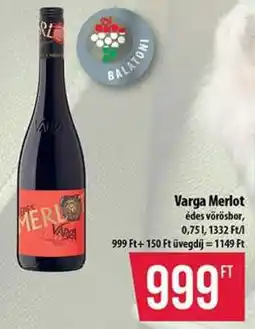 Coop Varga Merlot ajánlat