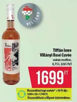 Coop Tiffán Imre Villányi Rosé Cuvée ajánlat