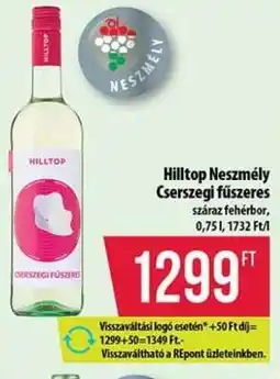 Coop Hilltop Neszmély Cserszegi fűszeres ajánlat