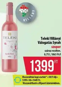 Coop Teleki Villányi Válogatás Syrah ajánlat