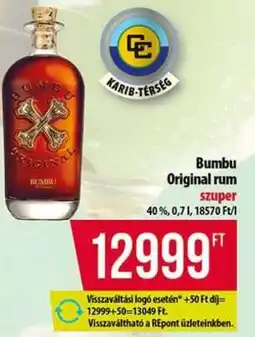 Coop Bumbu Original rum ajánlat