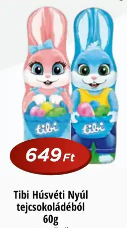 Real Tibi Húsvéti Nyúl tejcsokoládéból ajánlat