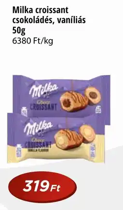 Real Milka croissant csokoládés, vaníliás ajánlat