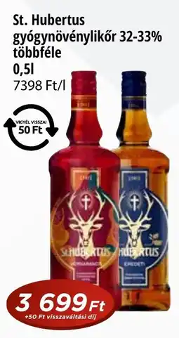 Real St. Hubertus gyógynövénylikőr 32-33% ajánlat