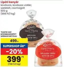 Spar Market Lipóti kenyér ajánlat