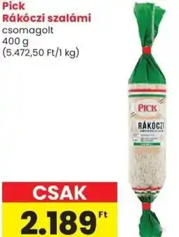 Spar Market Pick Rákóczi szalámi ajánlat