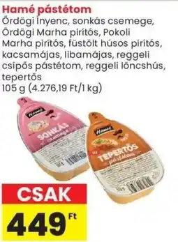 Spar Market Hamé pástétom ajánlat