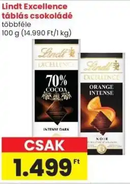 Spar Market Lindt Excellence táblás csokoládé ajánlat