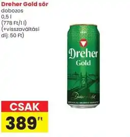 Spar Market Dreher Gold sör ajánlat