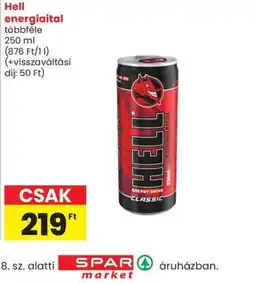 Spar HELL energiaital ajánlat